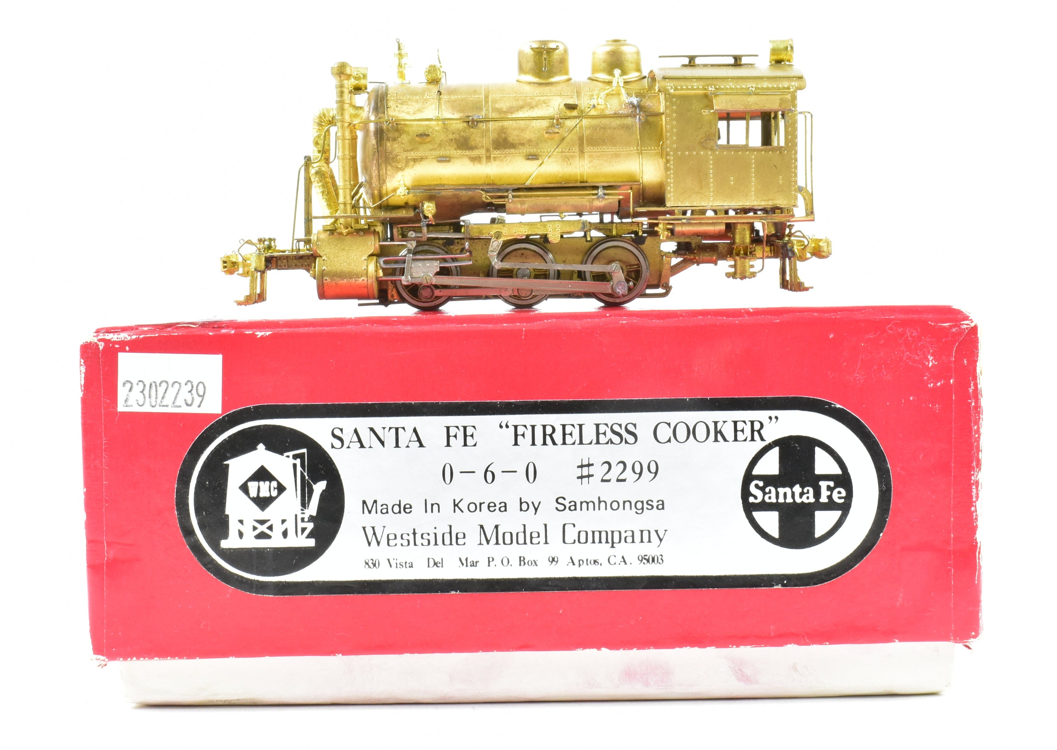 HO Brass Westside Model Co. ATSF - Santa Fe 0-6-0T 