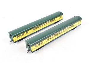 HO Brass NPP - Nickel Plate Products C&NW - Chicago & Northwestern 2-Car Coach Set Pro-Painted