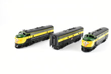 Load image into Gallery viewer, HO Brass Oriental Limited C&amp;NW - Chicago and Northwestern EMD F7A/F7B/F7A PH I 1500 HP 3-Unit Set FP Freight Scheme
