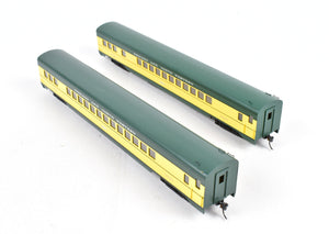 HO Brass NPP - Nickel Plate Products C&NW - Chicago & Northwestern 2-Car Coach Set Pro-Painted