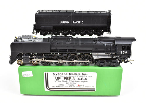 HO Brass CON OMI - Overland Models Inc. UP - Union Pacific FEF-3 4-8-4 FP No. 839 With Triple Stack