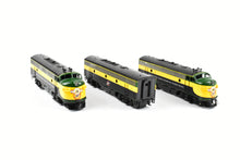 Load image into Gallery viewer, HO Brass Oriental Limited C&amp;NW - Chicago and Northwestern EMD F7A/F7B/F7A PH I 1500 HP 3-Unit Set FP Freight Scheme
