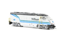 Load image into Gallery viewer, N Athearn Caltrain EMD F59PHI, Two Kato Coaches Coaches and One Kato Control Car Custom Painted. NO BOX
