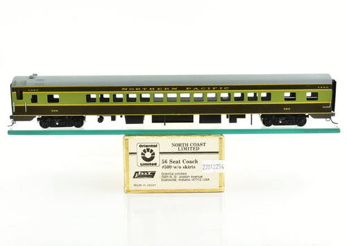 HO Brass Oriental Limited NP - Northern Pacific North Coast Limited 56-Seat Coach #500 w.o Skirts CP