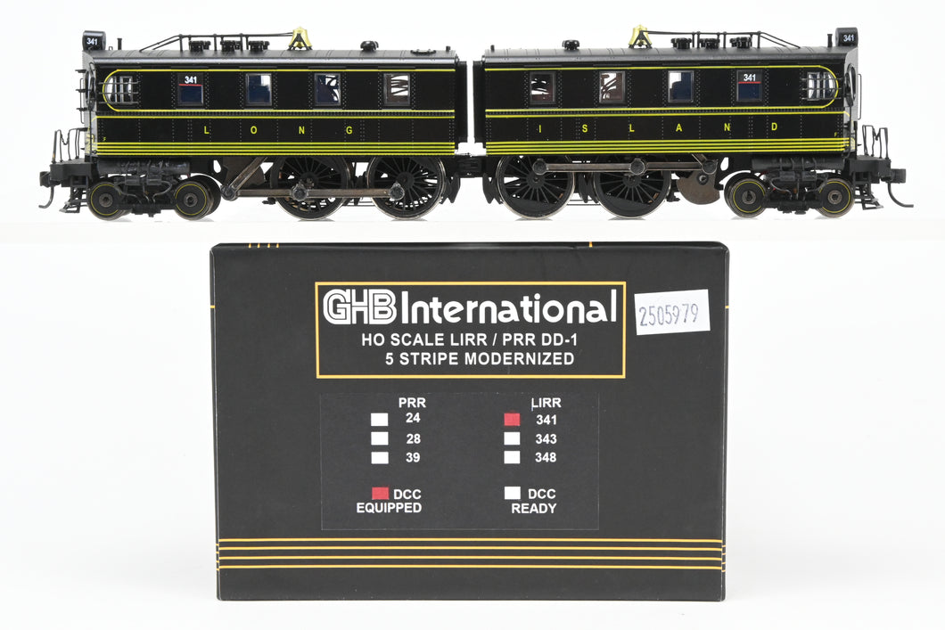 HO NEW Plastic GHB International LIRR - Long Island Railroad DD-1 FP No. 341 5 Stripe Modernized w/ ESU LokSound V5 DCC and Sound