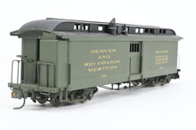 Load image into Gallery viewer, HOn3 Brass Soho D&amp;RGW - Denver &amp; Rio Grande Western #168 Baggage Car with Light Power Unit Custom Painted
