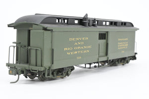 HOn3 Brass Soho D&RGW - Denver & Rio Grande Western #168 Baggage Car with Light Power Unit Custom Painted
