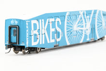 Load image into Gallery viewer, N Athearn Metrolink Bombardier Coach 3-Pack Special Edition "Bikes" and "Stay Alert Stay Alive" Cars - MISSING OUTER SLEEVE
