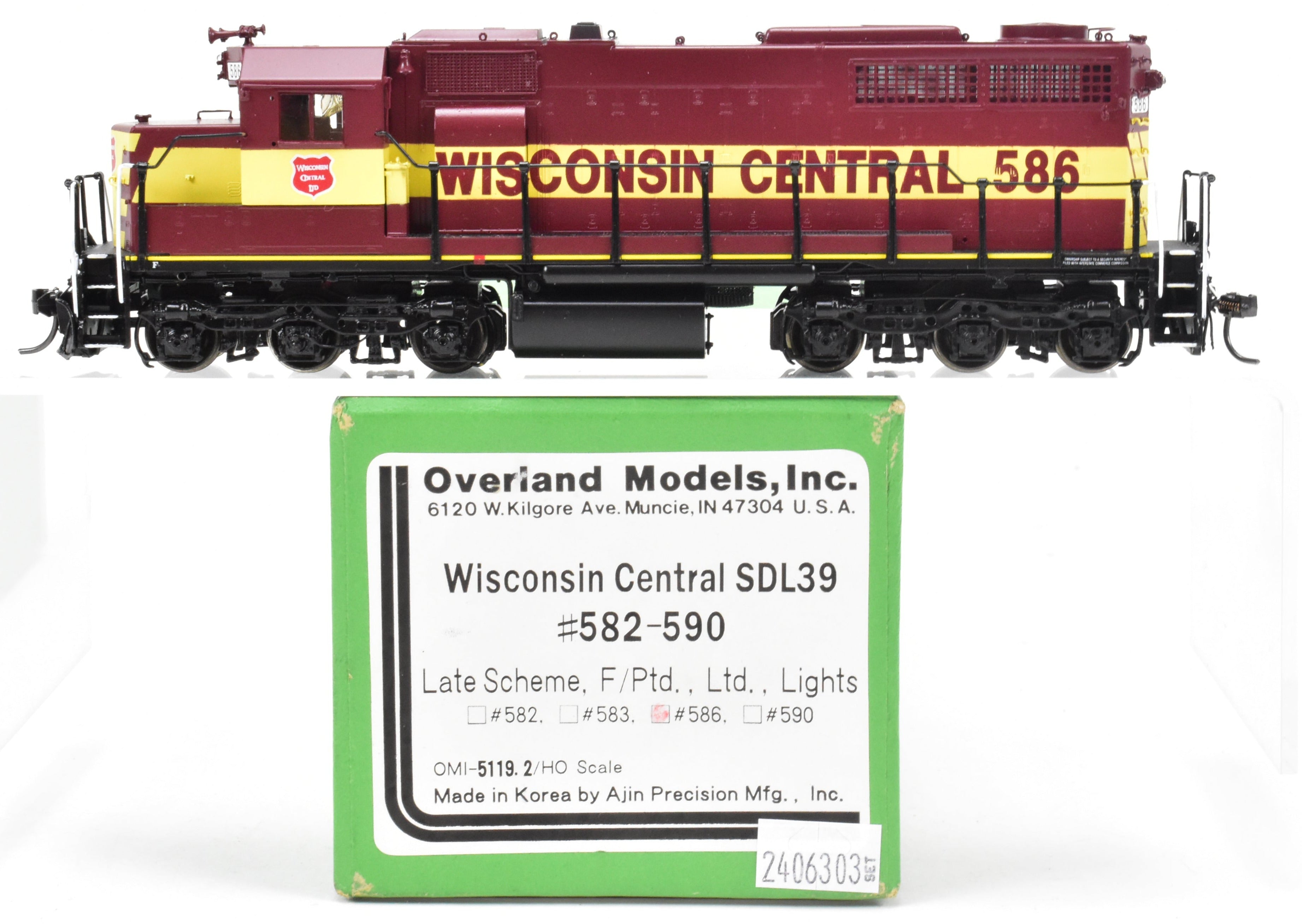 HO Brass CON OMI - Overland Models, Inc. WC - Wisconsin Central