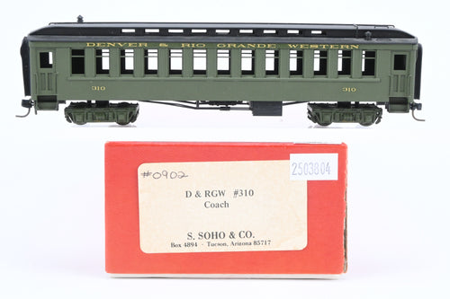 HOn3 Brass Soho D&RGW - Denver & Rio Grande Western #310 Coach Custom Painted