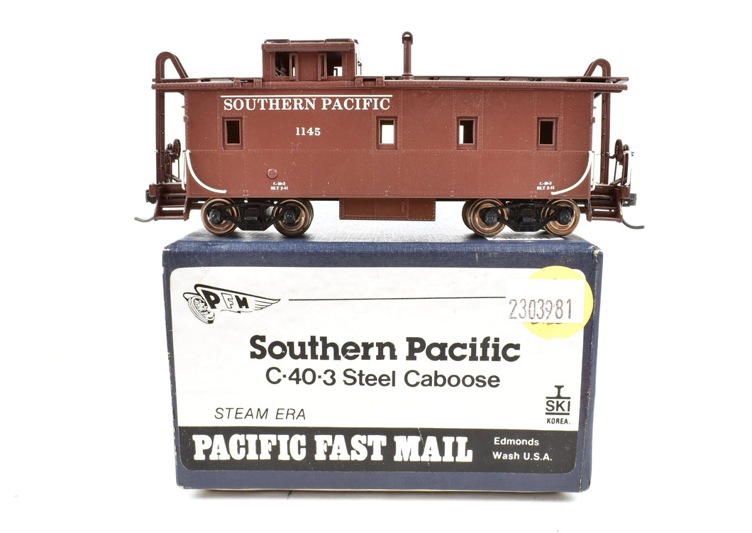 HO Brass PFM - SKI SP - Southern Pacific Steam Era C-40-3 Steel Caboose Factory Painted No. 1145