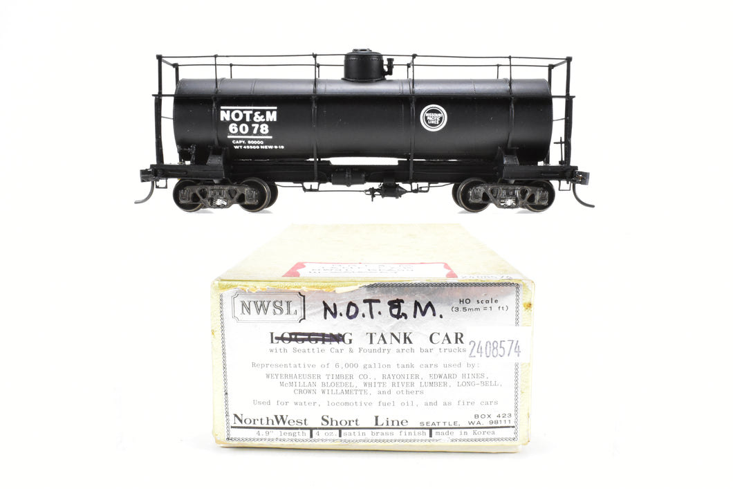 HO Brass NWSL - Northwest Short Line N.O.T.& M. - New Orleans, Texas, & Mexico Railroad MP - Missouri Pacific Tank Car Pro-Paint No. 6078 by Joe  G. Collias