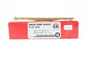 HOn3 Brass Westside Model Co. D&RGW - Denver & Rio Grande Western 6500 Series Flat Car (Copy)