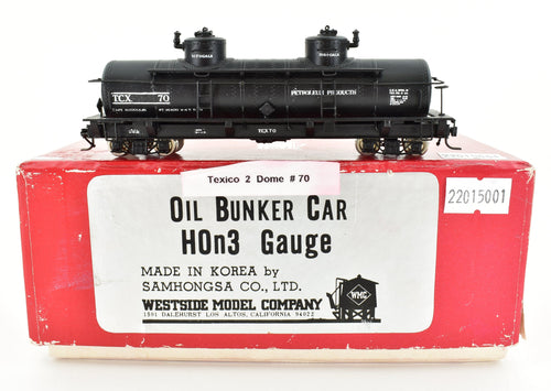 HOn3 Brass Westside Model Co. Texaco Oil Bunker Tank Car Custom Painted TCX #70