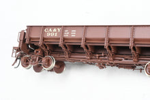Load image into Gallery viewer, HO Brass W&amp;R Enterprises Various Roads Clark Car Co. 30 Cu. Yd. Side Dump Car Custom Painted CA&amp;Y No. 991
