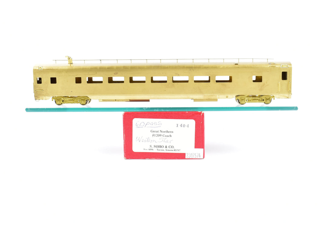 HO Brass S. Soho & Co.  GN - Great Northern #1209 Coach unpainted