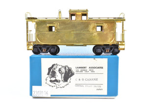 HO Brass Lambert C&O - Chesapeake & Ohio Steel Caboose with Central Valley Trucks