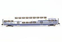 Load image into Gallery viewer, N Athearn Metrolink Bombardier Coach 3-Pack Special Edition "Bikes" and "Stay Alert Stay Alive" Cars - MISSING OUTER SLEEVE
