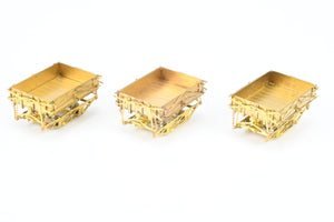 HOn3 Brass PSC - Precision Scale Co. West Side lumber Co. PC&F Side Dump Ballast Car Set of 3