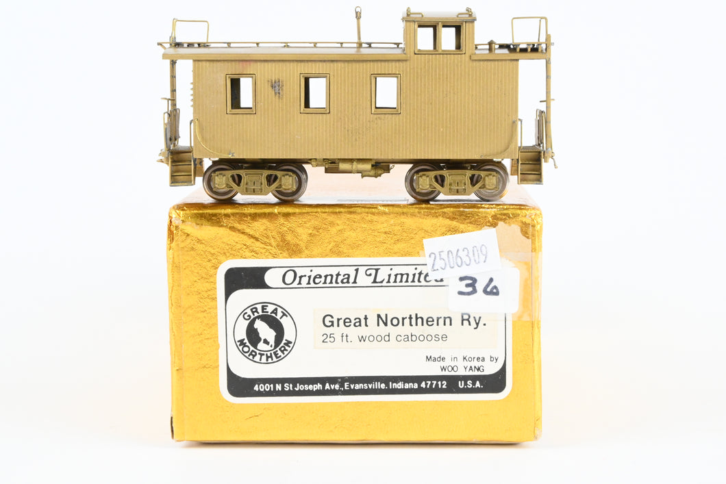 HO Brass Oriental Limited GN - Great Northern 25 Foot Caboose