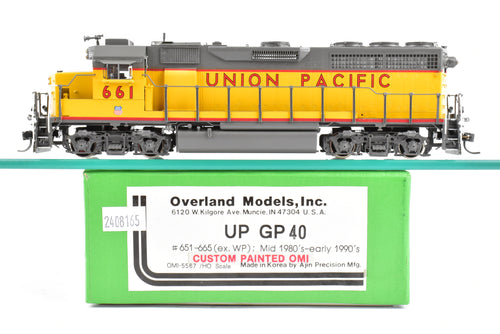 HO Brass OMI - Overland Models, Inc. UP - Union Pacific GP40 Nos. 651 - 665 Ex. Western Pacific Mid 1980's - Early 1990's CP By OMI