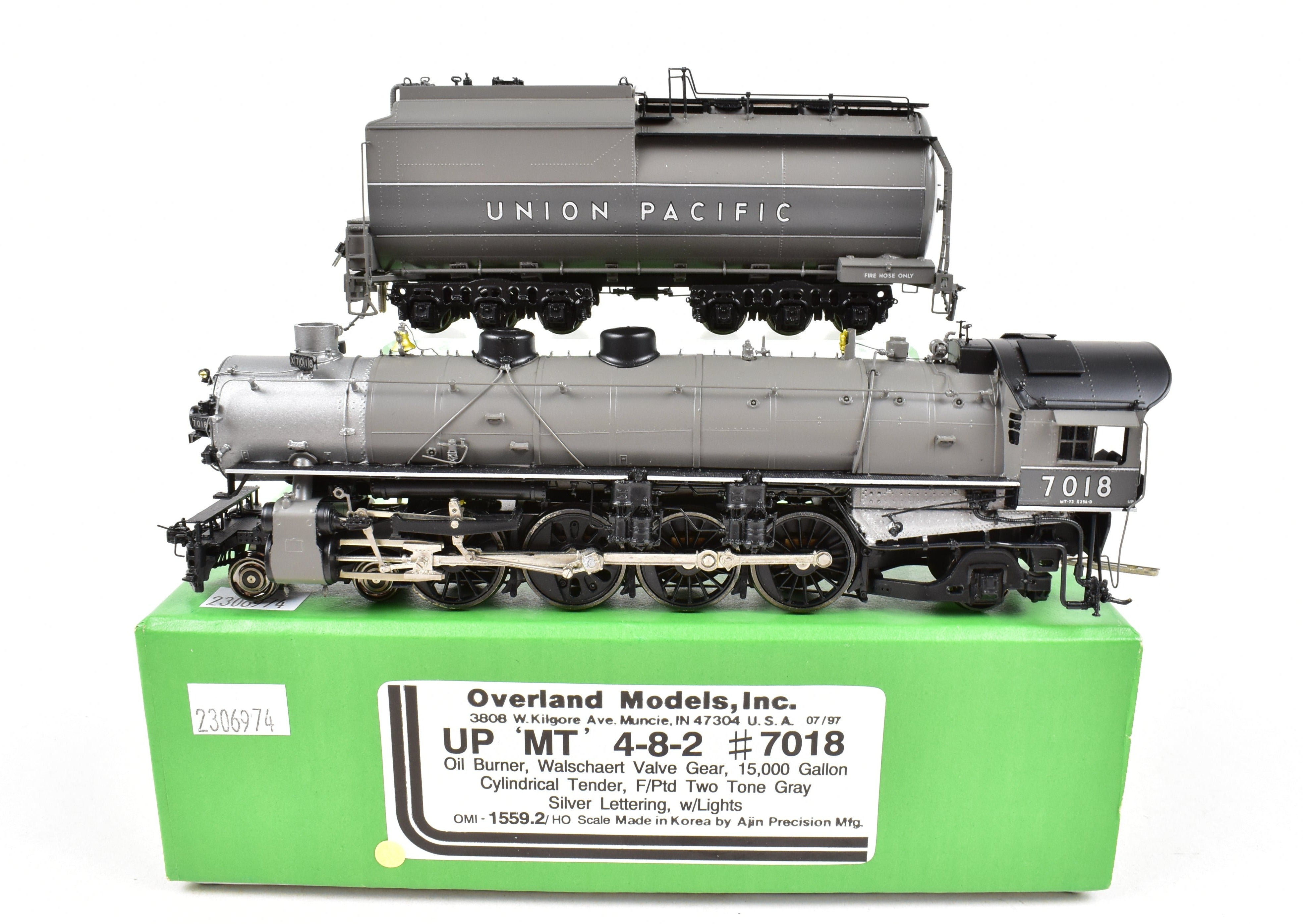 HO Brass OMI - Overland Models Inc. UP - Union Pacific MT 4-8-2 FP Two-Tone  Gray No. 7018