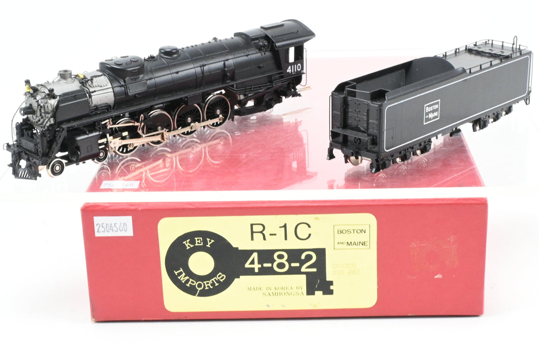 HO Brass Key Imports B&M - Boston & Maine R-1C 4-8-2 FP No. 4110