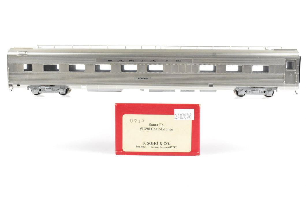 HO Brass Soho ATSF - Santa Fe Budd 1398 Chair-Lounge Car