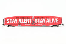 Load image into Gallery viewer, N Athearn Metrolink Bombardier Coach 3-Pack Special Edition "Bikes" and "Stay Alert Stay Alive" Cars - MISSING OUTER SLEEVE
