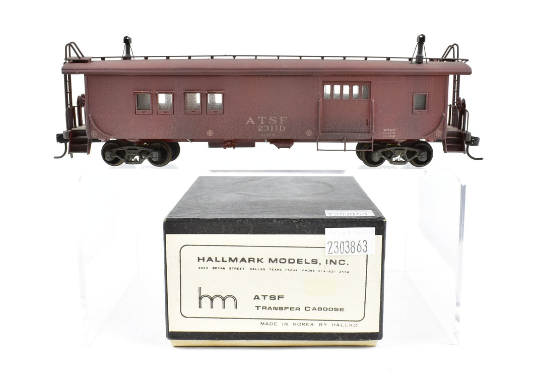 HO Brass Hallmark Models ATSF - Santa Fe Transfer Caboose Custom Painted and Weathered