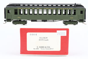 HOn3 Brass Soho D&RGW - Denver & Rio Grande Western #319 Coach Custom Painted