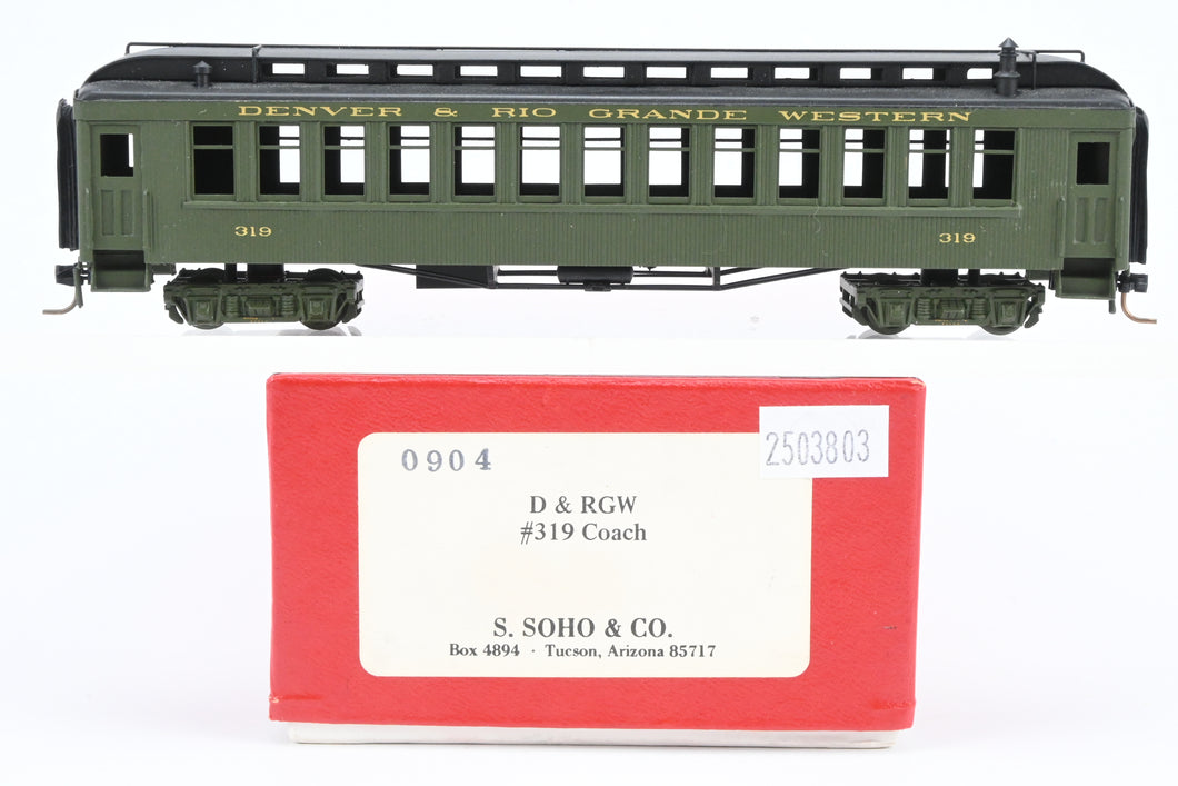 HOn3 Brass Soho D&RGW - Denver & Rio Grande Western #319 Coach Custom Painted
