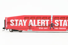 Load image into Gallery viewer, N Athearn Metrolink Bombardier Coach 3-Pack Special Edition "Bikes" and "Stay Alert Stay Alive" Cars - MISSING OUTER SLEEVE
