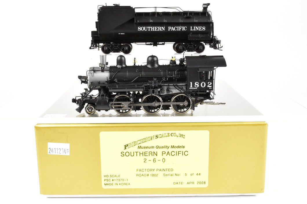 HO Brass CON PSC - Precision Scale Co. SP - Southern Pacific M-6 Class 2-6-0 Factory Painted No. 1802
