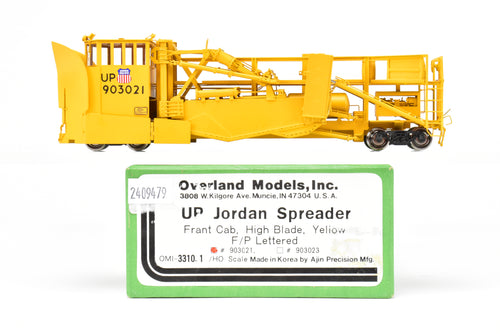 HO Brass OMI - Overland Models Inc. UP - Union Pacific Jordan Spreader Front Cab High Blade 2004 Run FP Yellow No. 903021 ISSUES