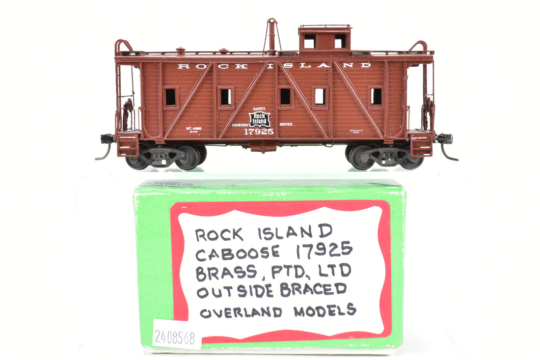 HO Brass OMI - Overland Models, Inc. CRI&P - Rock Island Outside Braced Wood Caboose CP No.17925 w/Replacement Trucks