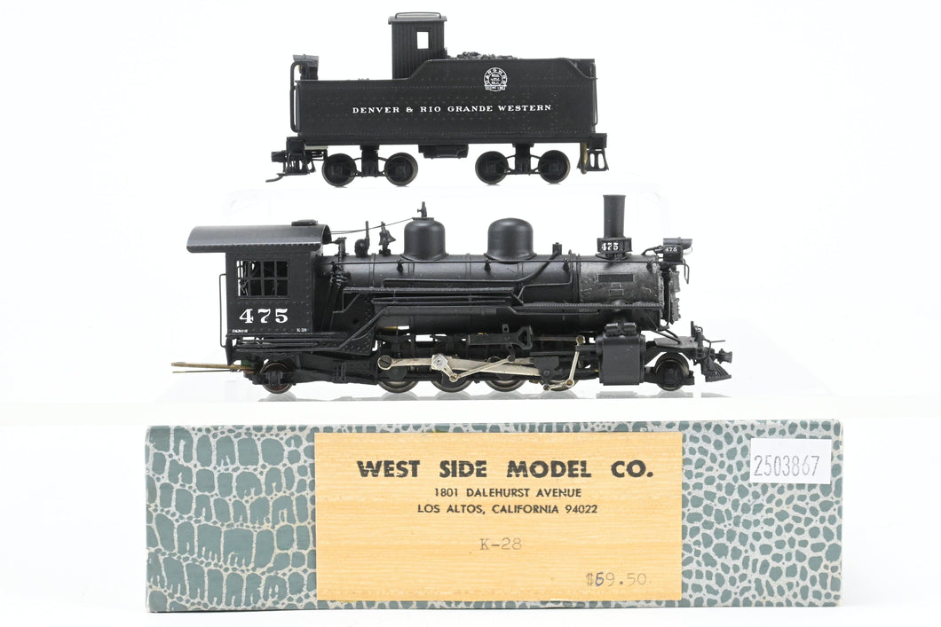 HOn3 Brass Westside Model Co. D&RGW - Denver & Rio Grande Western K-28 2-8-2 Early Run  CP #475