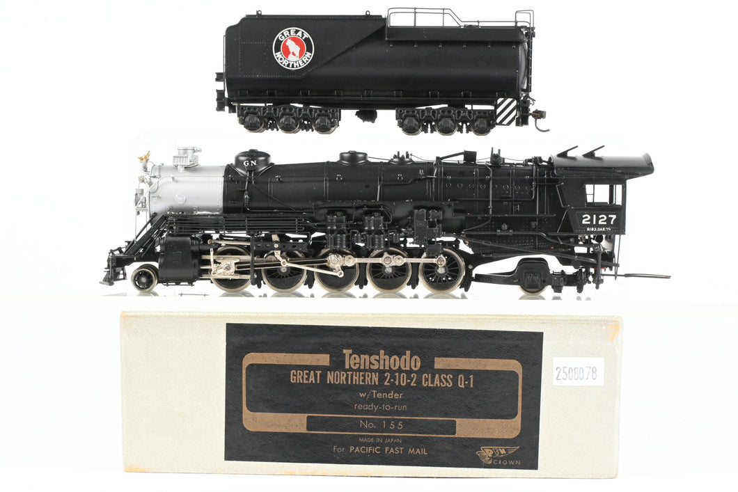 HO Brass PFM - Tenshodo GN - Great Northern 2-10-2 Class Q-1 Factory Painted Crown No. 2127