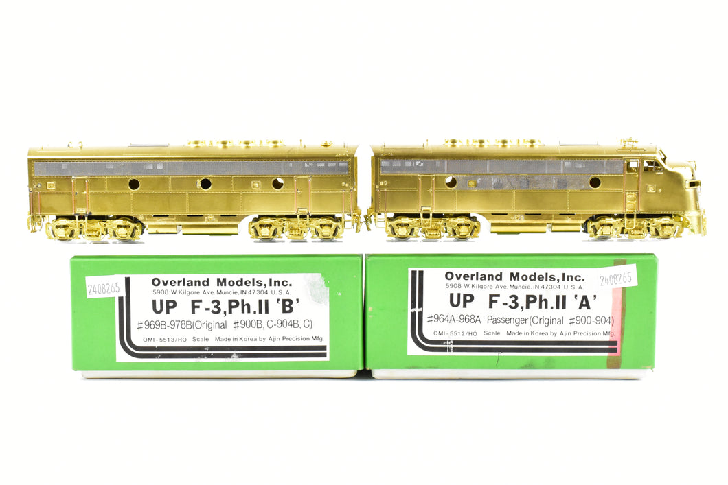 HO Brass OMI - Overland Models, Inc. UP - Union Pacific EMD F-3 PH II A/B Set
