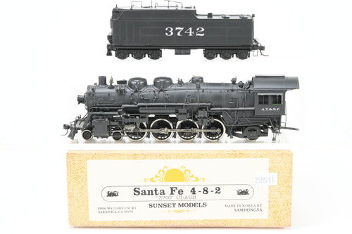 HO Brass Sunset Models ATSF - Santa Fe 3700 Class 4-8-2 Mountain Custom Painted