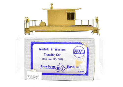 HO Brass NJ Custom Brass N&W - Norfolk & Western Transfer Car with Trucks