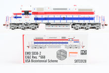 Load image into Gallery viewer, HO ScaleTrains "Rivet Counter” EJ&amp;E - Elgin Joliet &amp; Eastern EMD SD38-2 FP USA Bicentennial Scheme No. 668 DCC Ready Version
