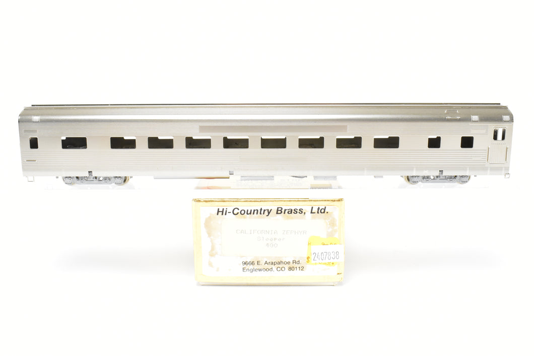 HO Brass Hi-Country Brass CB&Q/WP/D&RGW - California Zephyr 16-Section Sleeper Plated