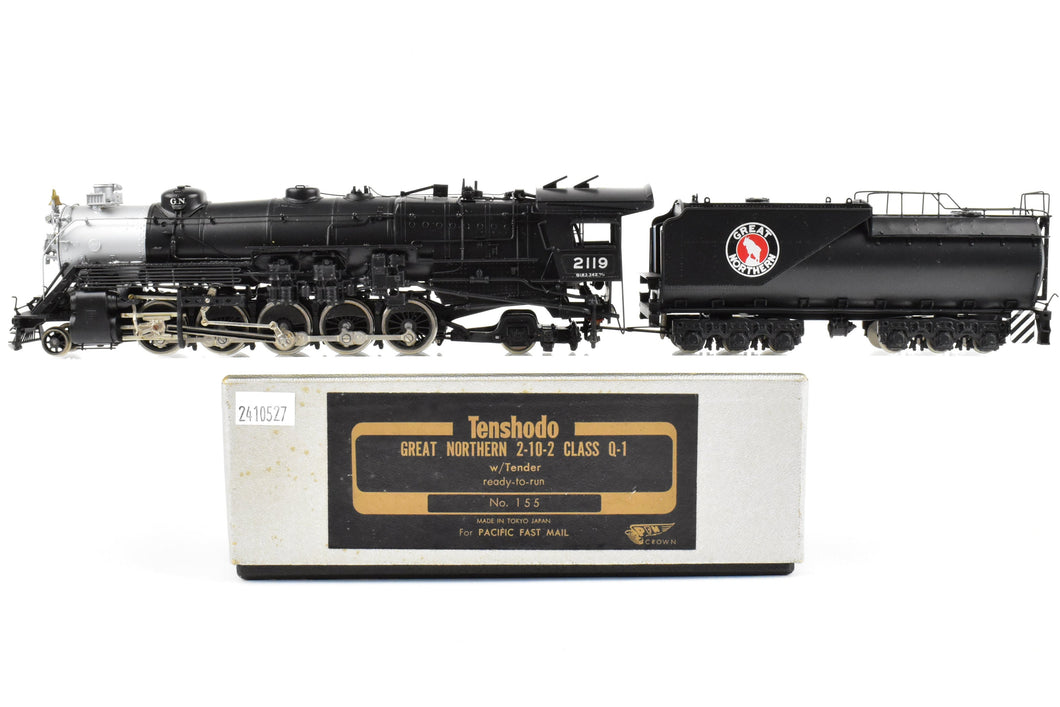 HO Brass PFM - Tenshodo GN - Great Northern 2-10-2 Class Q-1 Factory Painted Crown #2119