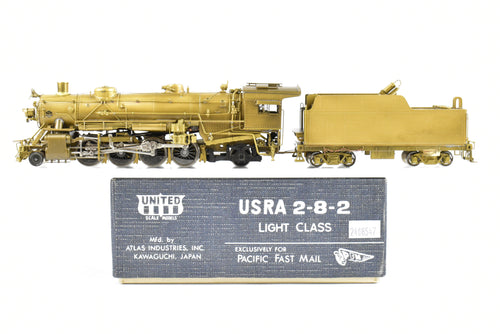 HO Brass PFM - United USRA - United States Railway Administration 2-8-2 Light Class Mikado 1977 Run Hi-Grade AS-IS
