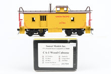 Load image into Gallery viewer, O Brass Sunset Models Third Rail UP - Union Pacific CA-1 Wood Caboose FP in Yellow/Brown No. 25784 w/Cargo Door
