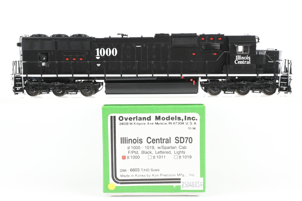HO Brass CON OMI - Overland Models, Inc. IC - Illinois Central SD70 FP No.1000