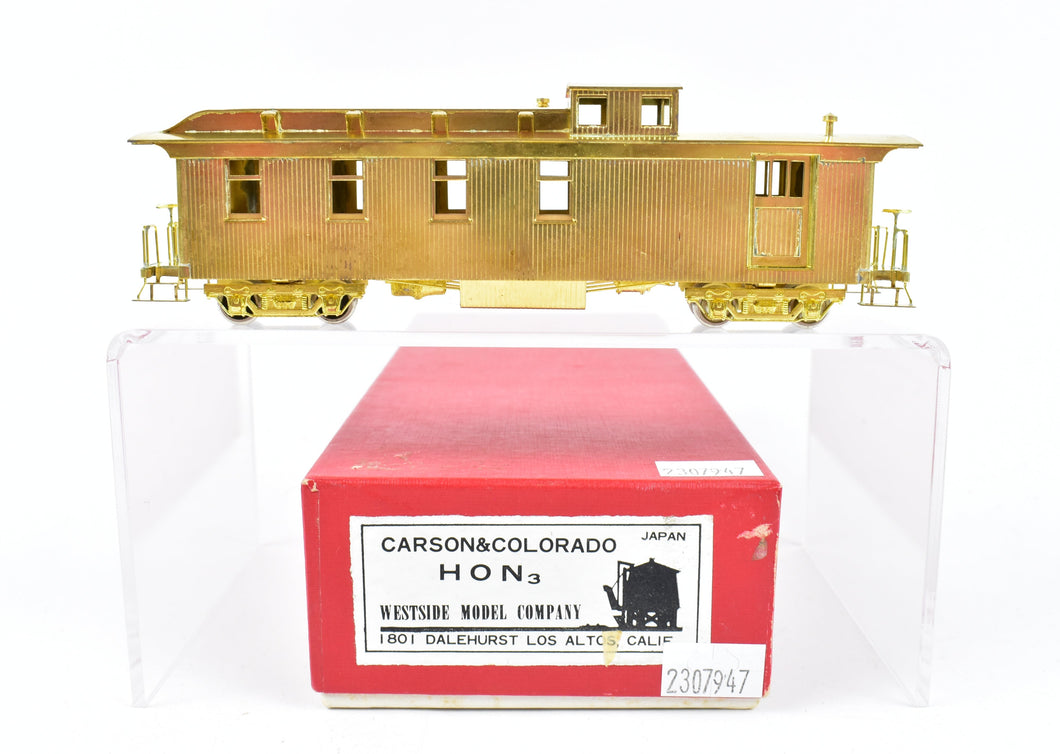 HOn3 Brass Westside Model Co. C&C - Carson & Colorado Long Caboose Combine unpainted