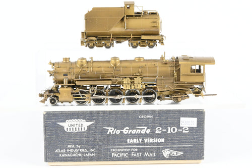 HO Brass PFM - United D&RGW - Denver & Rio Grande Western 2-10-2 Early Version F-81 Crown Model