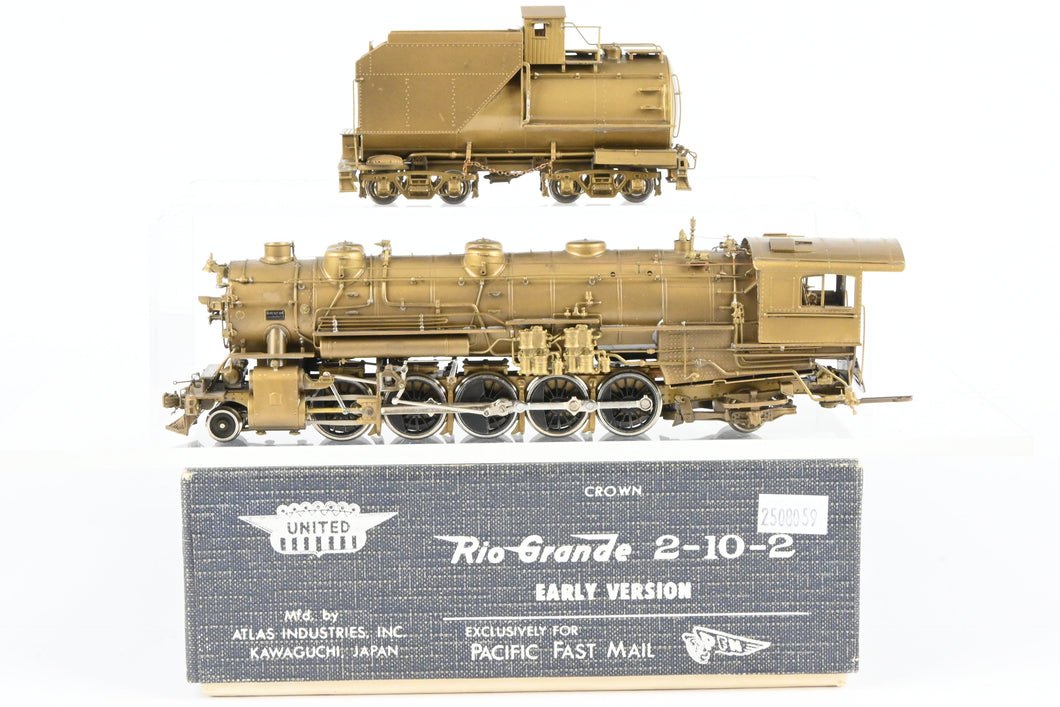 HO Brass PFM - United D&RGW - Denver & Rio Grande Western 2-10-2 Early Version F-81 Crown Model